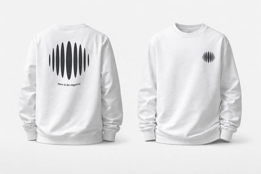 Long Sleeve White & Dark Blue